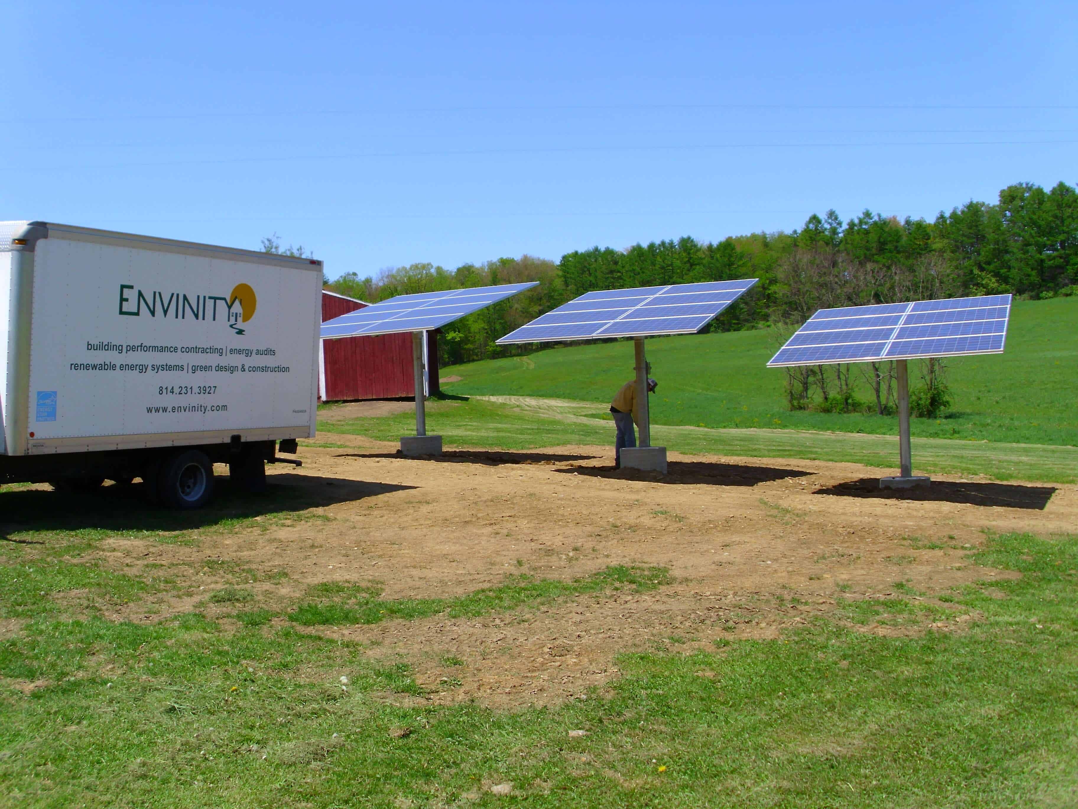 Box Truck Ground Mounted Solar Panels in Bellefonte, PA